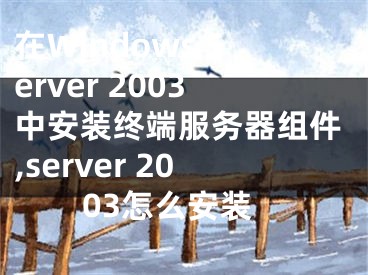 在Windows Server 2003中安裝終端服務(wù)器組件,server 2003怎么安裝