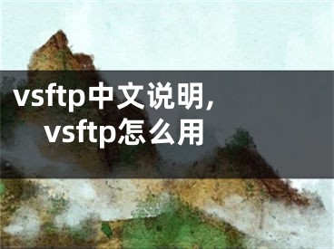 vsftp中文說明,vsftp怎么用