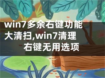 win7多余右鍵功能大清掃,win7清理右鍵無用選項