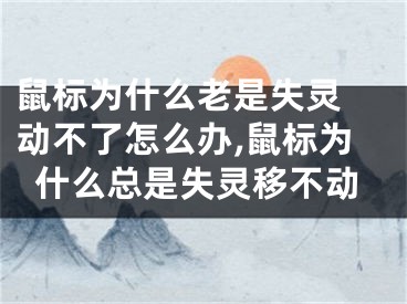 鼠標(biāo)為什么老是失靈 動不了怎么辦,鼠標(biāo)為什么總是失靈移不動