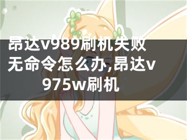 昂達v989刷機失敗無命令怎么辦,昂達v975w刷機