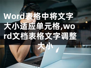 Word表格中將文字大小適應(yīng)單元格,word文檔表格文字調(diào)整大小