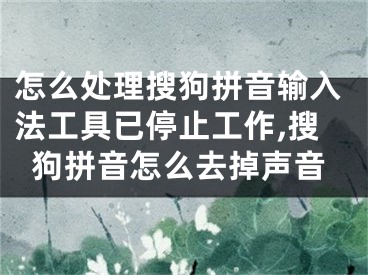 怎么處理搜狗拼音輸入法工具已停止工作,搜狗拼音怎么去掉聲音