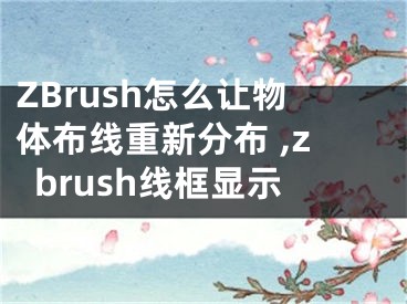 ZBrush怎么讓物體布線重新分布 ,zbrush線框顯示