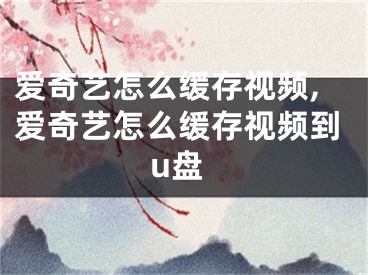 愛(ài)奇藝怎么緩存視頻,愛(ài)奇藝怎么緩存視頻到u盤(pán)