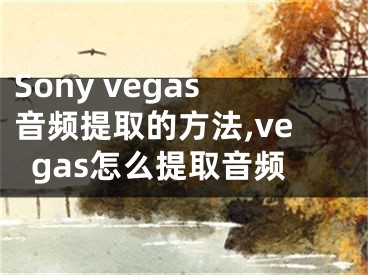 Sony vegas音頻提取的方法,vegas怎么提取音頻