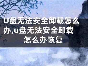 U盤無法安全卸載怎么辦,u盤無法安全卸載怎么辦恢復(fù)