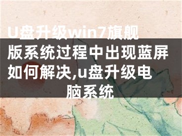 U盤升級win7旗艦版系統(tǒng)過程中出現(xiàn)藍屏如何解決,u盤升級電腦系統(tǒng)