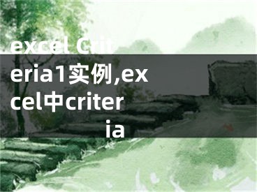 excel Criteria1實例,excel中criteria