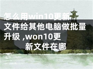 怎么用win10更新文件給其他電腦做批量升級(jí) ,won10更新文件在哪