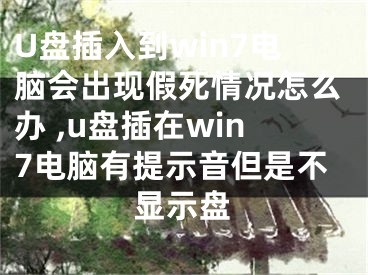 U盤(pán)插入到win7電腦會(huì)出現(xiàn)假死情況怎么辦 ,u盤(pán)插在win7電腦有提示音但是不顯示盤(pán)