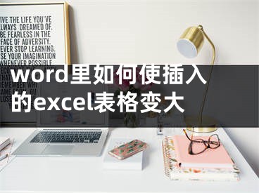 word里如何使插入的excel表格變大