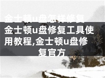 金士頓u盤怎樣修復 金士頓u盤修復工具使用教程,金士頓u盤修復官方