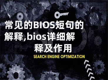 常見的BIOS短句的解釋,bios詳細(xì)解釋及作用