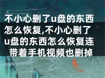 不小心刪了u盤(pán)的東西怎么恢復(fù),不小心刪了u盤(pán)的東西怎么恢復(fù)連帶著手機(jī)視頻也刪掉