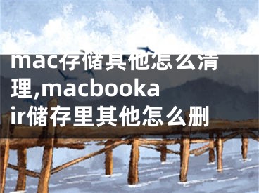 mac存儲其他怎么清理,macbookair儲存里其他怎么刪