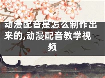 動漫配音是怎么制作出來的,動漫配音教學視頻