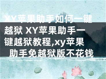 XY蘋果助手如何一鍵越獄 XY蘋果助手一鍵越獄教程,xy蘋果助手免越獄版不花錢