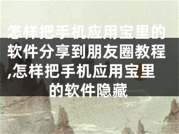 怎樣把手機應用寶里的軟件分享到朋友圈教程,怎樣把手機應用寶里的軟件隱藏