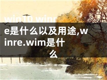 win10 winre是什么以及用途,winre.wim是什么