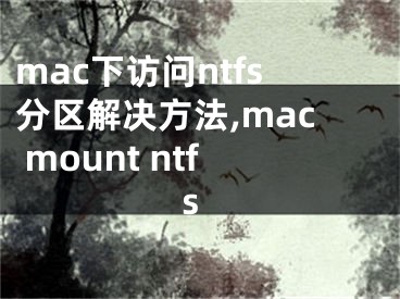 mac下訪問ntfs分區(qū)解決方法,mac mount ntfs