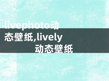 livephoto動態(tài)壁紙,lively動態(tài)壁紙