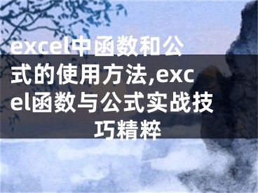 excel中函數(shù)和公式的使用方法,excel函數(shù)與公式實(shí)戰(zhàn)技巧精粹