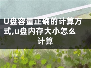 U盤容量正確的計算方式,u盤內(nèi)存大小怎么計算