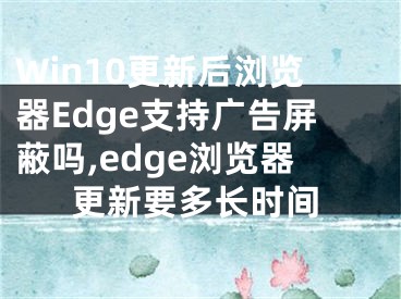 Win10更新后瀏覽器Edge支持廣告屏蔽嗎,edge瀏覽器更新要多長時(shí)間