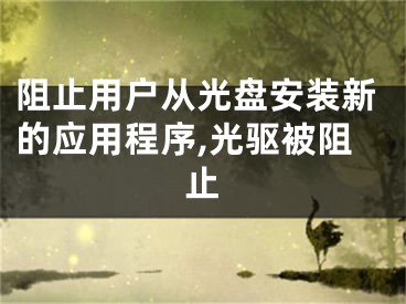 阻止用戶從光盤安裝新的應(yīng)用程序,光驅(qū)被阻止