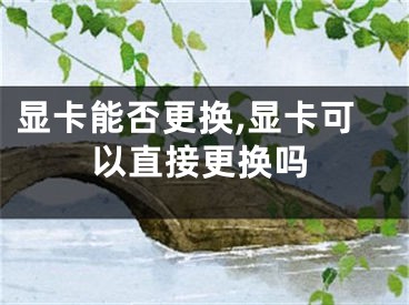 顯卡能否更換,顯卡可以直接更換嗎