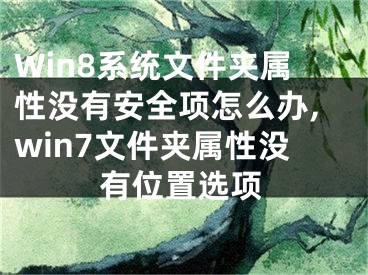 Win8系統(tǒng)文件夾屬性沒有安全項怎么辦,win7文件夾屬性沒有位置選項