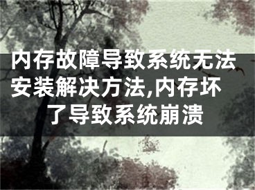 內(nèi)存故障導(dǎo)致系統(tǒng)無法安裝解決方法,內(nèi)存壞了導(dǎo)致系統(tǒng)崩潰