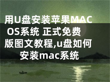 用U盤(pán)安裝蘋(píng)果MAC OS系統(tǒng) 正式免費(fèi)版圖文教程,u盤(pán)如何安裝mac系統(tǒng)