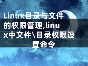 Linux目錄與文件的權(quán)限管理,linux中文件\目錄權(quán)限設(shè)置命令