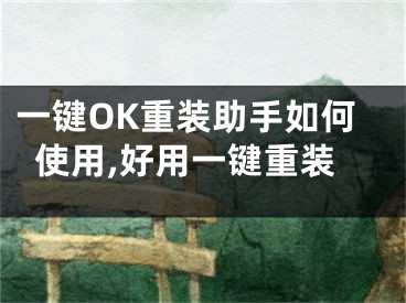 一鍵OK重裝助手如何使用,好用一鍵重裝