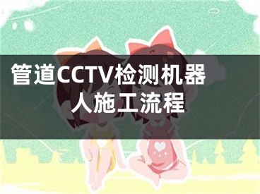 管道CCTV檢測機(jī)器人施工流程