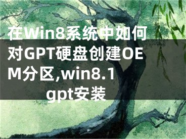 在Win8系統(tǒng)中如何對GPT硬盤創(chuàng)建OEM分區(qū),win8.1 gpt安裝