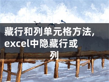 Excel2010隱藏行和列單元格方法,excel中隱藏行或列