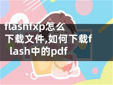 flashfxp怎么下載文件,如何下載flash中的pdf