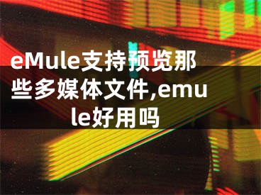 eMule支持預(yù)覽那些多媒體文件,emule好用嗎