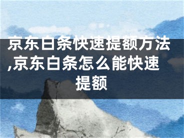 京東白條快速提額方法,京東白條怎么能快速提額