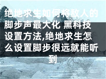 絕地求生如何將敵人的腳步聲最大化 黑科技設(shè)置方法,絕地求生怎么設(shè)置腳步很遠(yuǎn)就能聽到