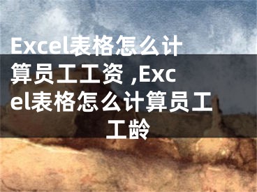 Excel表格怎么計(jì)算員工工資 ,Excel表格怎么計(jì)算員工工齡