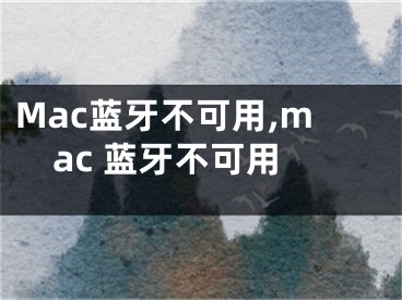 Mac藍(lán)牙不可用,mac 藍(lán)牙不可用