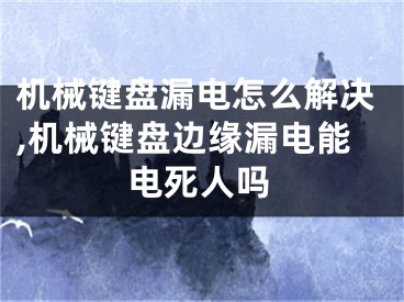 機械鍵盤漏電怎么解決,機械鍵盤邊緣漏電能電死人嗎