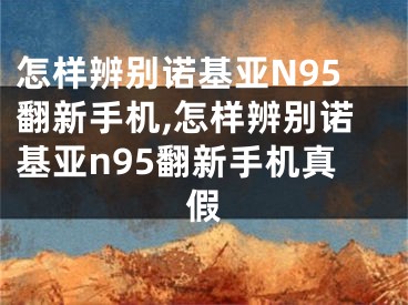 怎樣辨別諾基亞N95翻新手機(jī),怎樣辨別諾基亞n95翻新手機(jī)真假