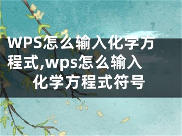 WPS怎么輸入化學方程式,wps怎么輸入化學方程式符號