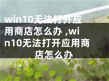 win10無法打開應(yīng)用商店怎么辦 ,win10無法打開應(yīng)用商店怎么辦