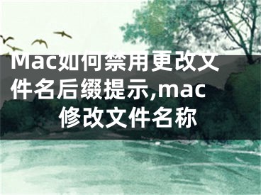 Mac如何禁用更改文件名后綴提示,mac修改文件名稱(chēng)